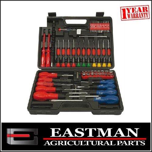 70 Piece Screwdriver And Bit Set In Carry Case - Great Set